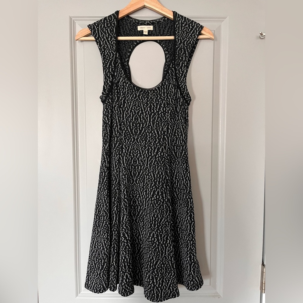 Urban Outfitters black and white jacquard dress